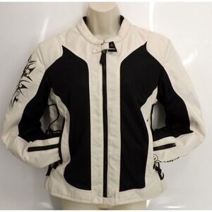 Scorpion GET STUNG White/Black Full Zip Skeletal Padded Jacket - Women's size L